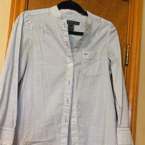 Marc By Marc Jacobs Blue and White Striped Blouse